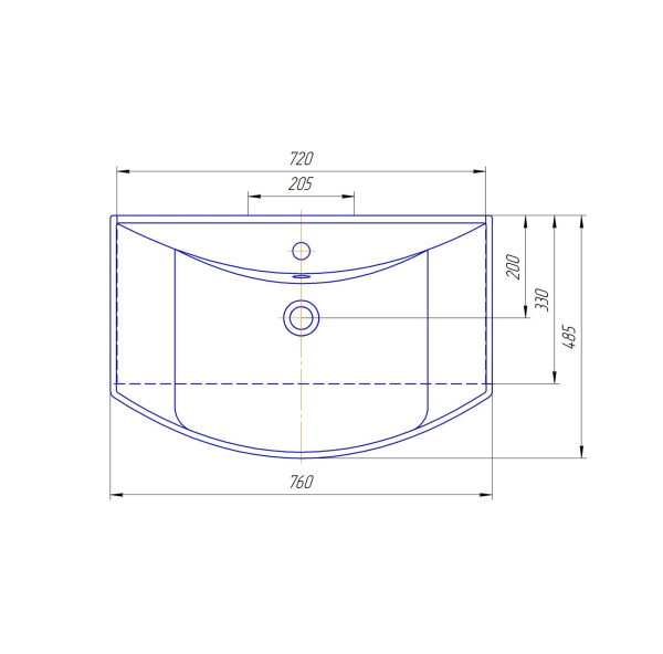 Раковина Bellezza Стиль-750 4620008197470